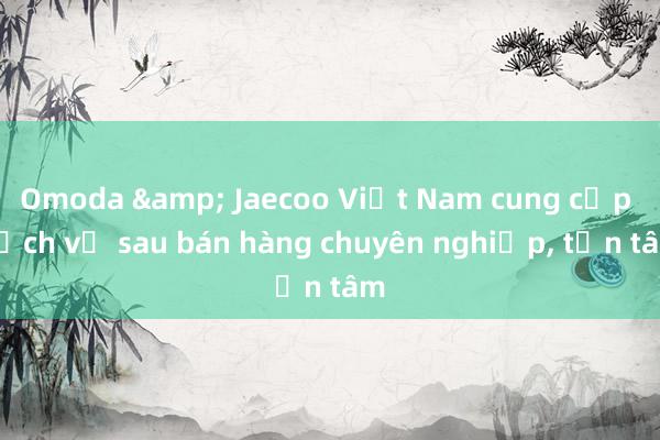 Omoda & Jaecoo Việt Nam cung cấp dịch vụ sau bán hàng chuyên nghiệp， tận tâm