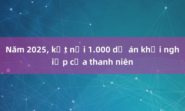 Năm 2025， kết nối 1.000 dự án khởi nghiệp của thanh niên