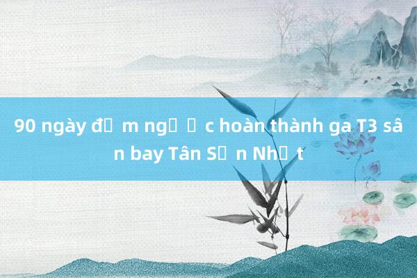 90 ngày đếm ngược hoàn thành ga T3 sân bay Tân Sơn Nhất